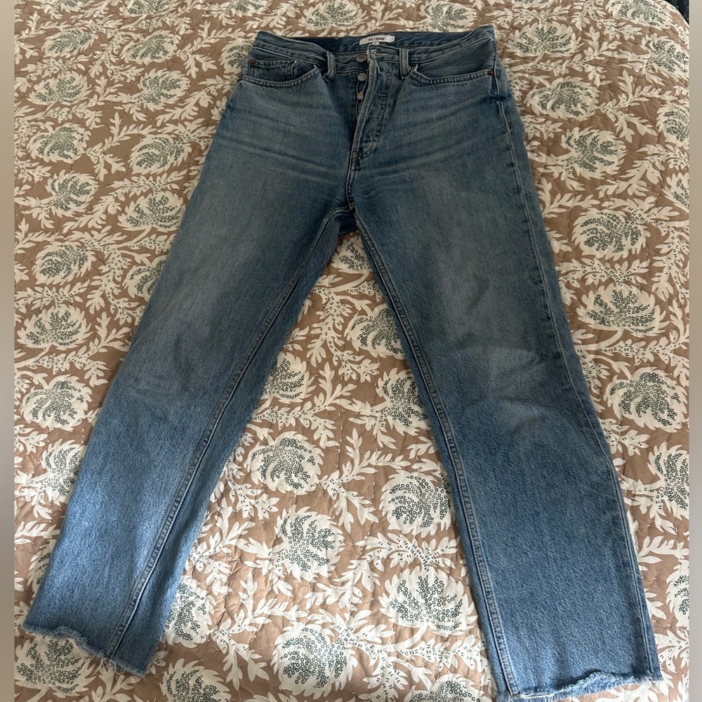RE/DONE High Rise Rigid Stove Pipe Jeans Size 26